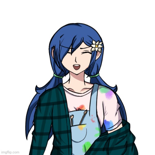 Made mah Danganronpa OC, The Ultimate Painter :D | image tagged in a,e,oh wow are you actually reading these tags | made w/ Imgflip meme maker