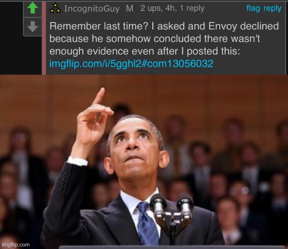 image tagged in obama pointing up | made w/ Imgflip meme maker