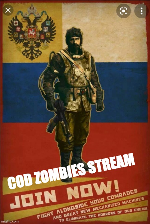 Link below | COD ZOMBIES STREAM | image tagged in nikolai | made w/ Imgflip meme maker