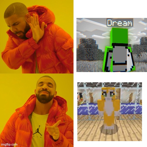 Minecraft Youtube be Like | image tagged in memes,drake hotline bling | made w/ Imgflip meme maker