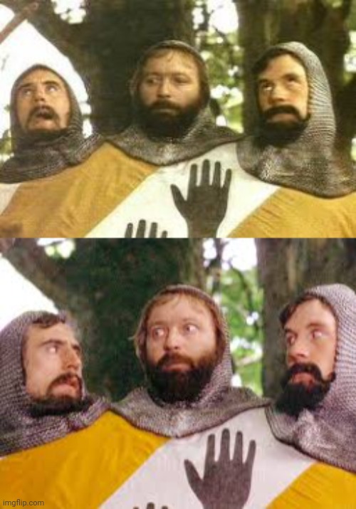 Holy Grail Three Heads Blank Meme Template