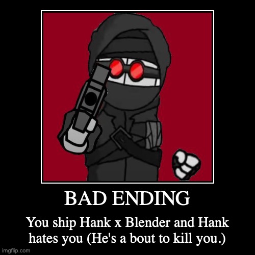 Bad ending | image tagged in funny,demotivationals,hank,madness combat | made w/ Imgflip demotivational maker