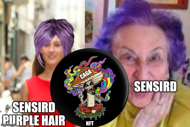 SENSIRD; SENSIRD PURPLE HAIR | made w/ Imgflip meme maker