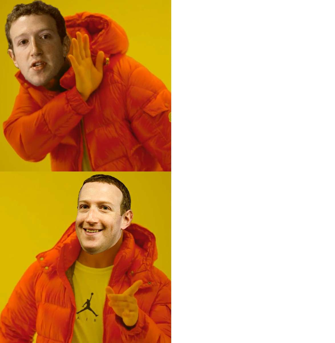 Drake Zuckerberg Blank Meme Template