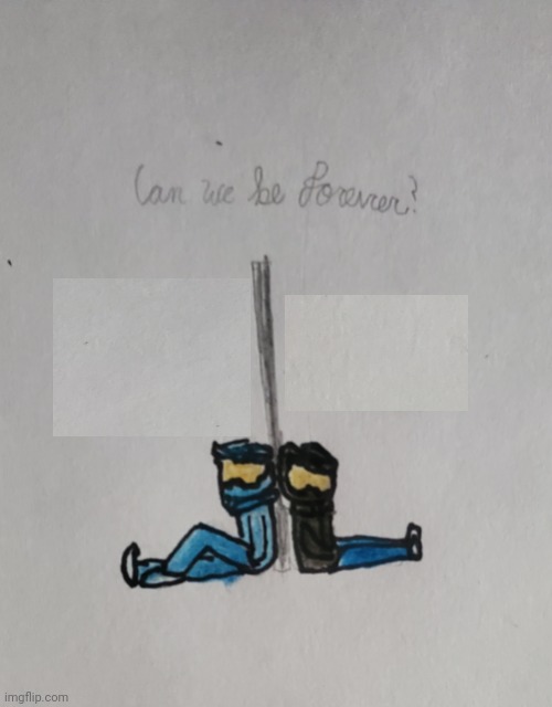 Made a cute little drawing (also the cover-ups are for text that aren't really relevant) | made w/ Imgflip meme maker