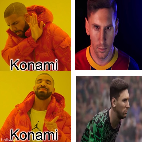 Drake Hotline Bling | Konami; Konami | image tagged in memes,drake hotline bling | made w/ Imgflip meme maker