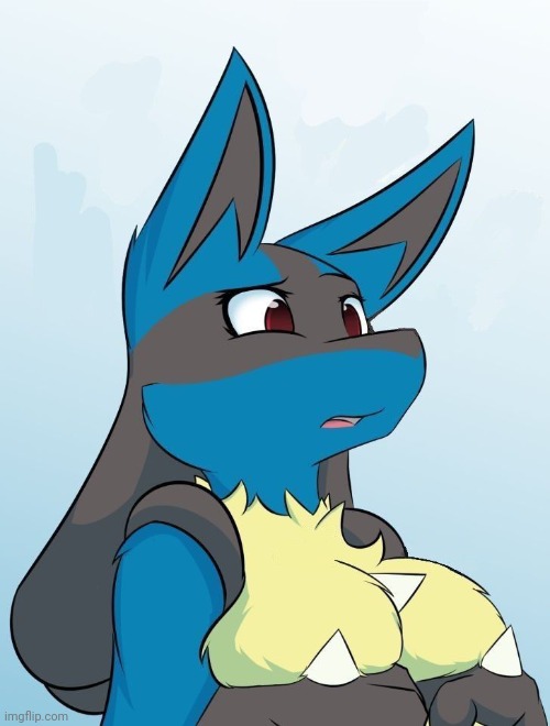 Not my art | image tagged in lucario | made w/ Imgflip meme maker