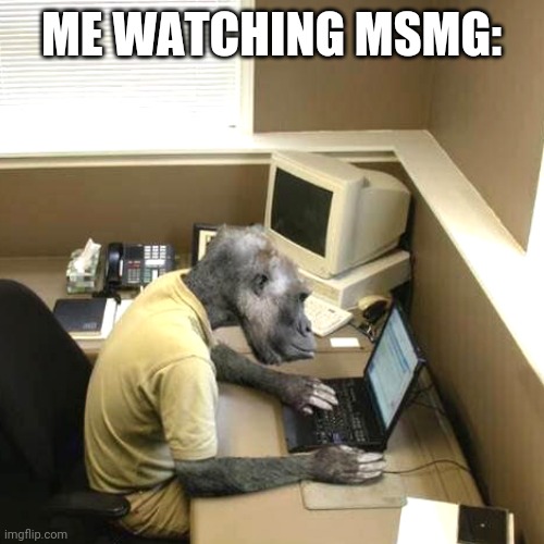 Monkey Business | ME WATCHING MSMG: | image tagged in memes,monkey business | made w/ Imgflip meme maker