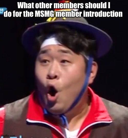 And I need their reference | What other members should I do for the MSMG member introduction | image tagged in pogging seyoon higher quality | made w/ Imgflip meme maker