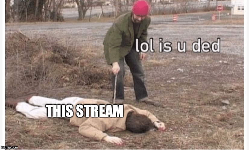 Lol is u ded | THIS STREAM | image tagged in lol is u ded | made w/ Imgflip meme maker