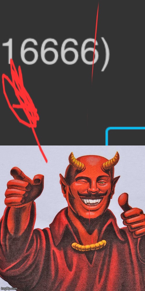 M | image tagged in buddy devil | made w/ Imgflip meme maker