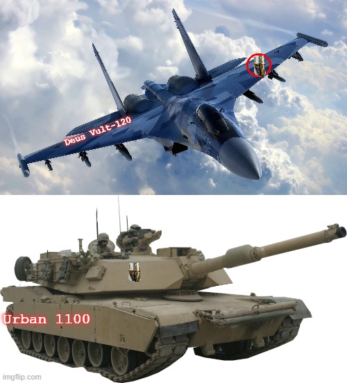 Some tanks and jets lol | Deus Vult-120; Urban 1100 | image tagged in fighter jet,m1 abrams | made w/ Imgflip meme maker