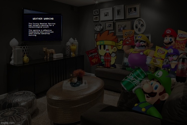 wario and friends die after the scary eas broadcast  ft. dan the man | made w/ Imgflip meme maker