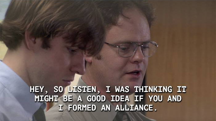 High Quality Dwight and Jim The office Blank Meme Template