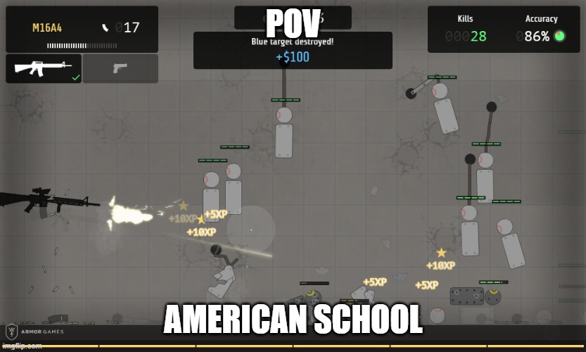 POV; AMERICAN SCHOOL | made w/ Imgflip meme maker