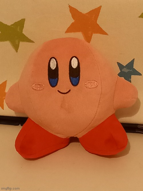 Guess what i brought home :) | image tagged in kirby,plush | made w/ Imgflip meme maker