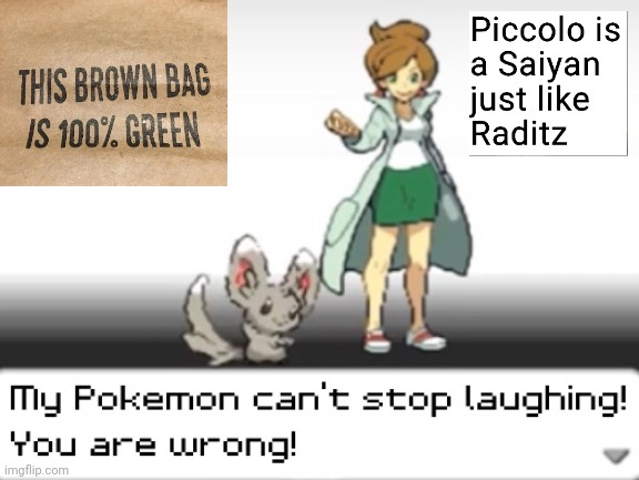My Pokemon can't stop laughing! You are wrong! | image tagged in my pokemon can't stop laughing you are wrong,funny,dragon ball z,pokemon | made w/ Imgflip meme maker
