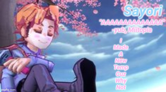 Seeeeeeampieeeeeeee teeeeempooooooooo | I
Made
A
New
Temp
Cuz
Why
Not | image tagged in seeeeeeampieeeeeeee teeeeempooooooooo | made w/ Imgflip meme maker