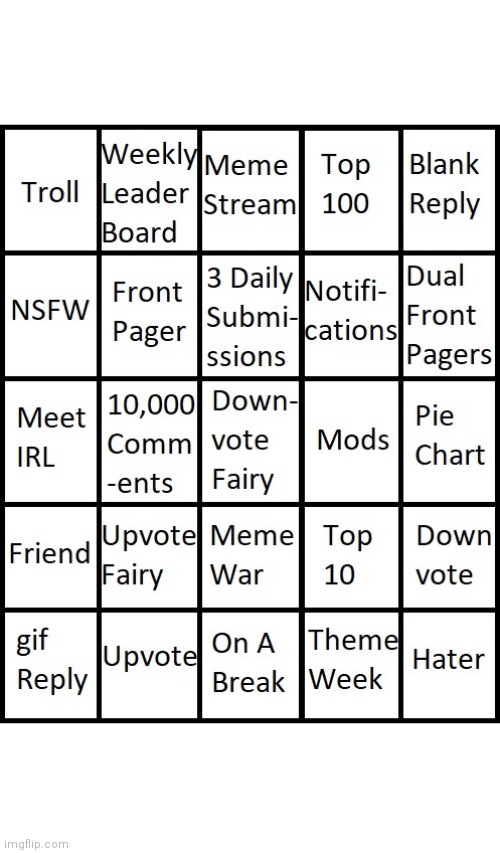 I filled this out | image tagged in imgflip bingo | made w/ Imgflip meme maker