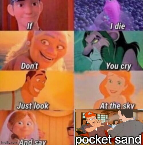 If I Die | pocket sand | image tagged in if i die | made w/ Imgflip meme maker