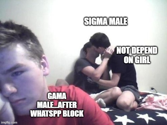 variety of male | SIGMA MALE; NOT DEPEND ON GIRL; GAMA MALE...AFTER WHATSPP BLOCK | image tagged in memes | made w/ Imgflip meme maker