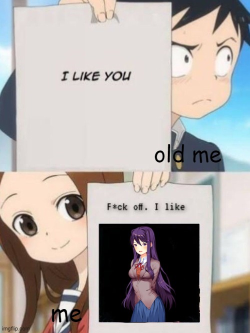 old me; me | made w/ Imgflip meme maker