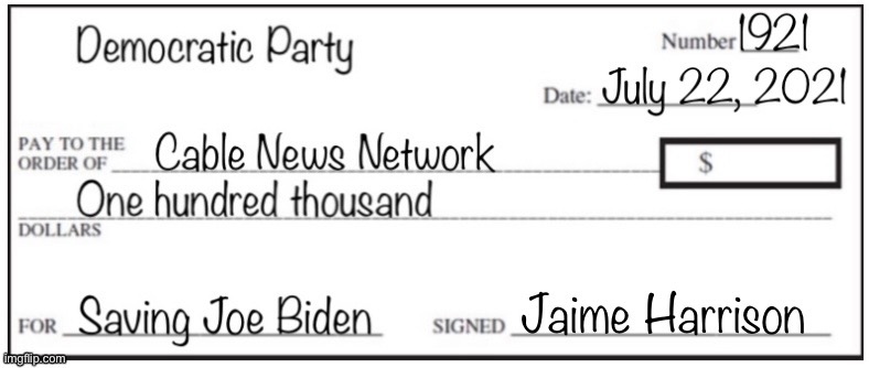 CNN saves Joe Biden (again)! | image tagged in joe biden,creepy joe biden,biden,democrat party,cnn very fake news,msm lies | made w/ Imgflip meme maker