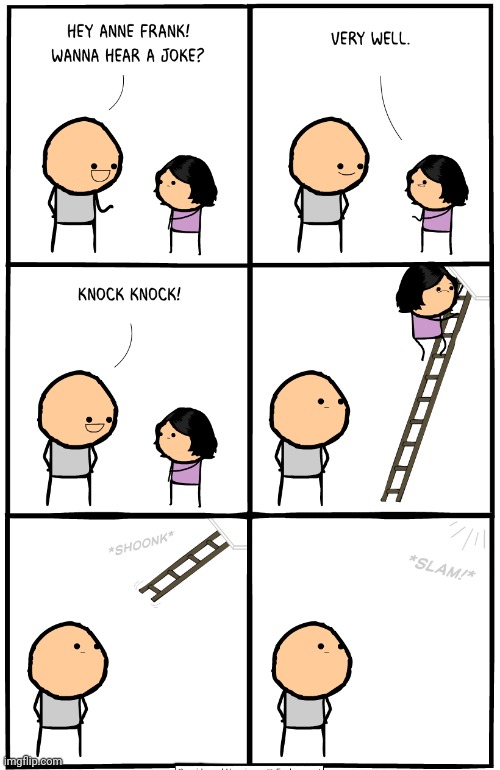 Knock knock | image tagged in knock knock,cyanide and happiness,cyanide,comics/cartoons,comics,comic | made w/ Imgflip meme maker