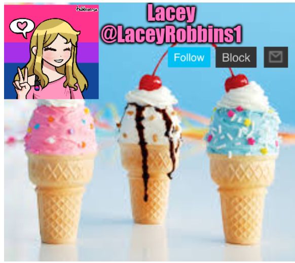 Lacey ice cream announcement template Blank Meme Template