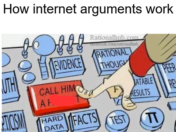  How internet arguments work | image tagged in memes,funny,so true memes | made w/ Imgflip meme maker