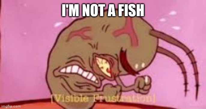 Visible Frustration | I'M NOT A FISH | image tagged in visible frustration | made w/ Imgflip meme maker