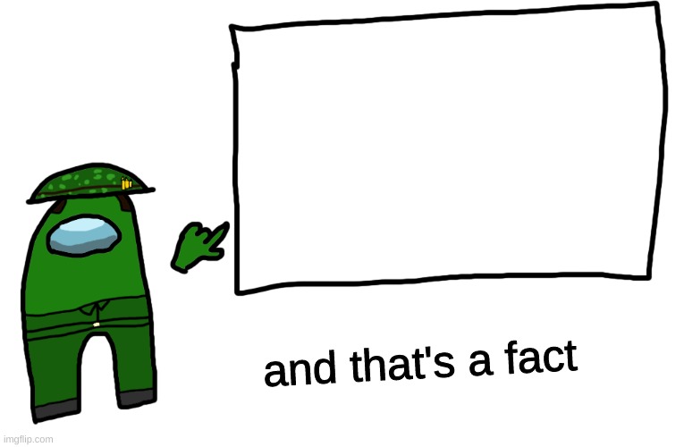 Among us whiteboard | and that's a fact | image tagged in among us whiteboard | made w/ Imgflip meme maker