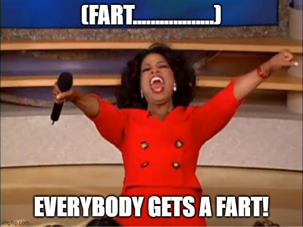 Oprah You Get A | (FART..................); EVERYBODY GETS A FART! | image tagged in memes,oprah you get a | made w/ Imgflip meme maker
