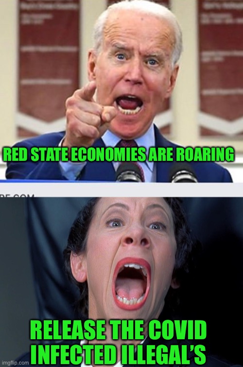 Yep | RED STATE ECONOMIES ARE ROARING; RELEASE THE COVID INFECTED ILLEGAL’S | image tagged in democrats,fascism | made w/ Imgflip meme maker