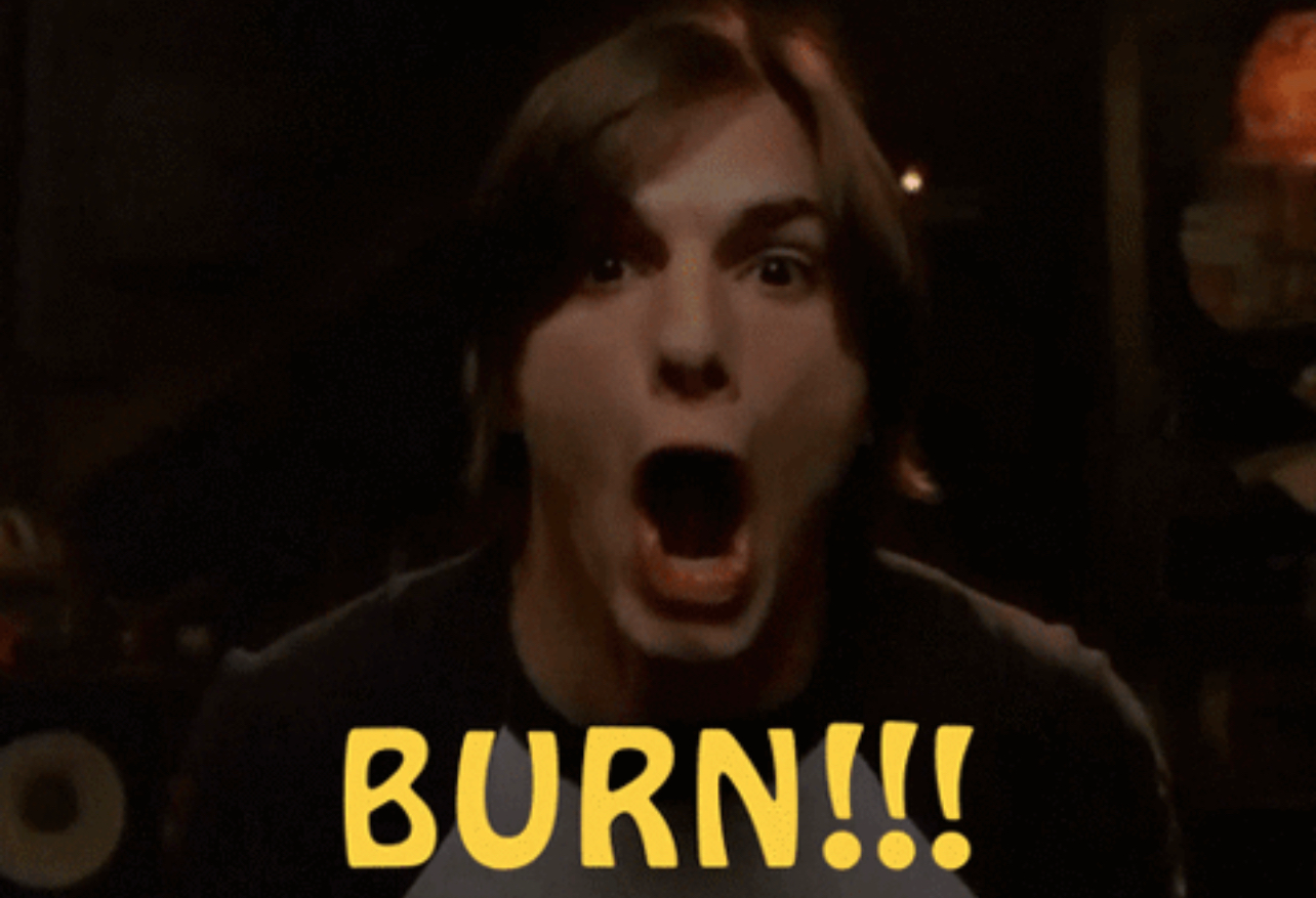 High Quality Ashton Kutcher burn Blank Meme Template