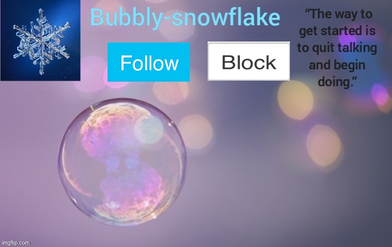 High Quality Bubbly-snowflake’s template Blank Meme Template