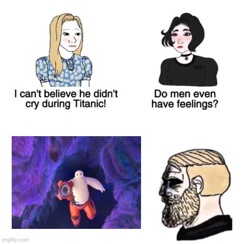 F in the comments 4 Baymax. | image tagged in do men have feelings,baymax,memes,sad,big hero 6,f in the chat | made w/ Imgflip meme maker