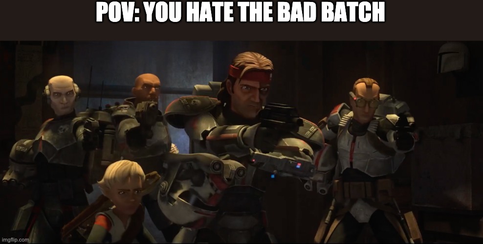 POV: YOU HATE THE BAD BATCH | image tagged in the bad batch,memes,pov | made w/ Imgflip meme maker