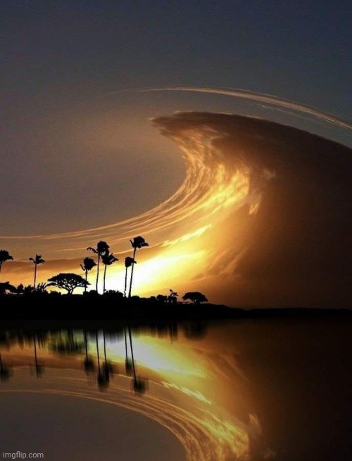 Wave Cloud, Costa Rica | image tagged in clouds,sunset,beautiful nature,awesome pic | made w/ Imgflip meme maker