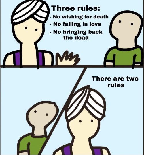 There are two rules Blank Meme Template