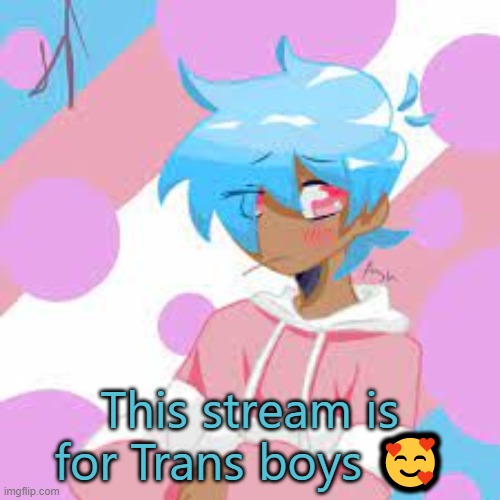 *not my art* | This stream is for Trans boys 🥰 | image tagged in not my art | made w/ Imgflip meme maker