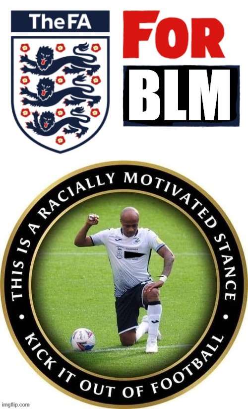 English Football Association supports BLM | image tagged in kneeling | made w/ Imgflip meme maker