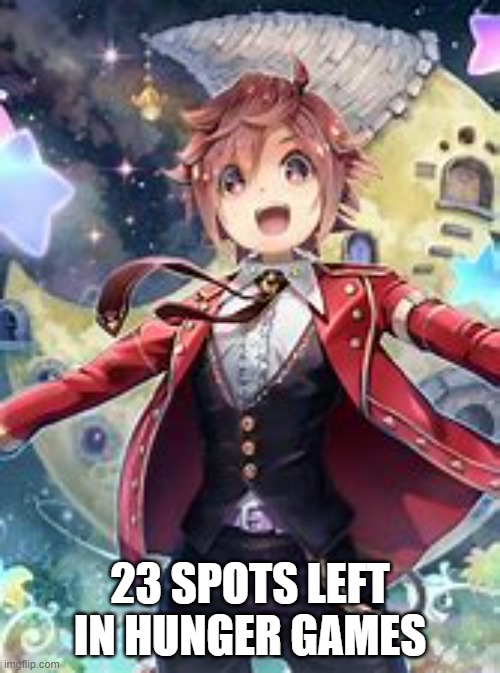 23 SPOTS LEFT IN HUNGER GAMES | made w/ Imgflip meme maker