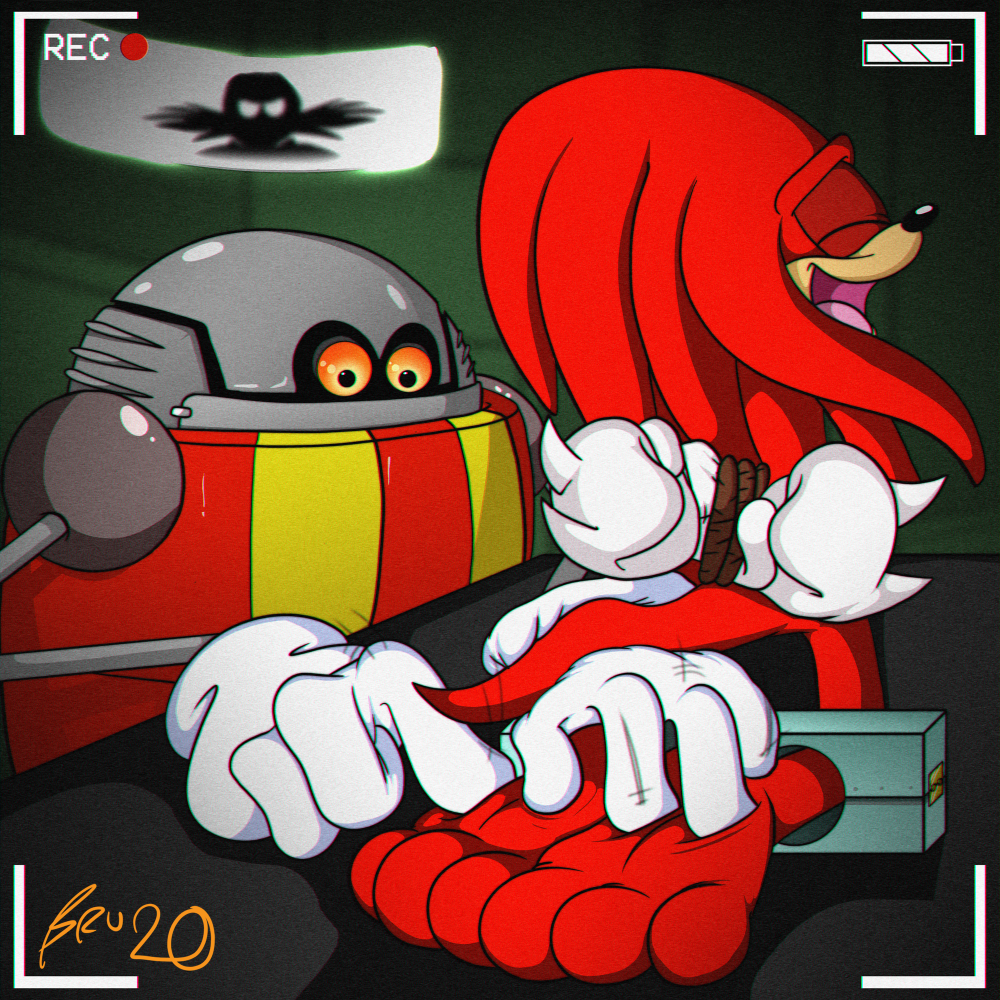 High Quality knuckles tickled by eggman Blank Meme Template