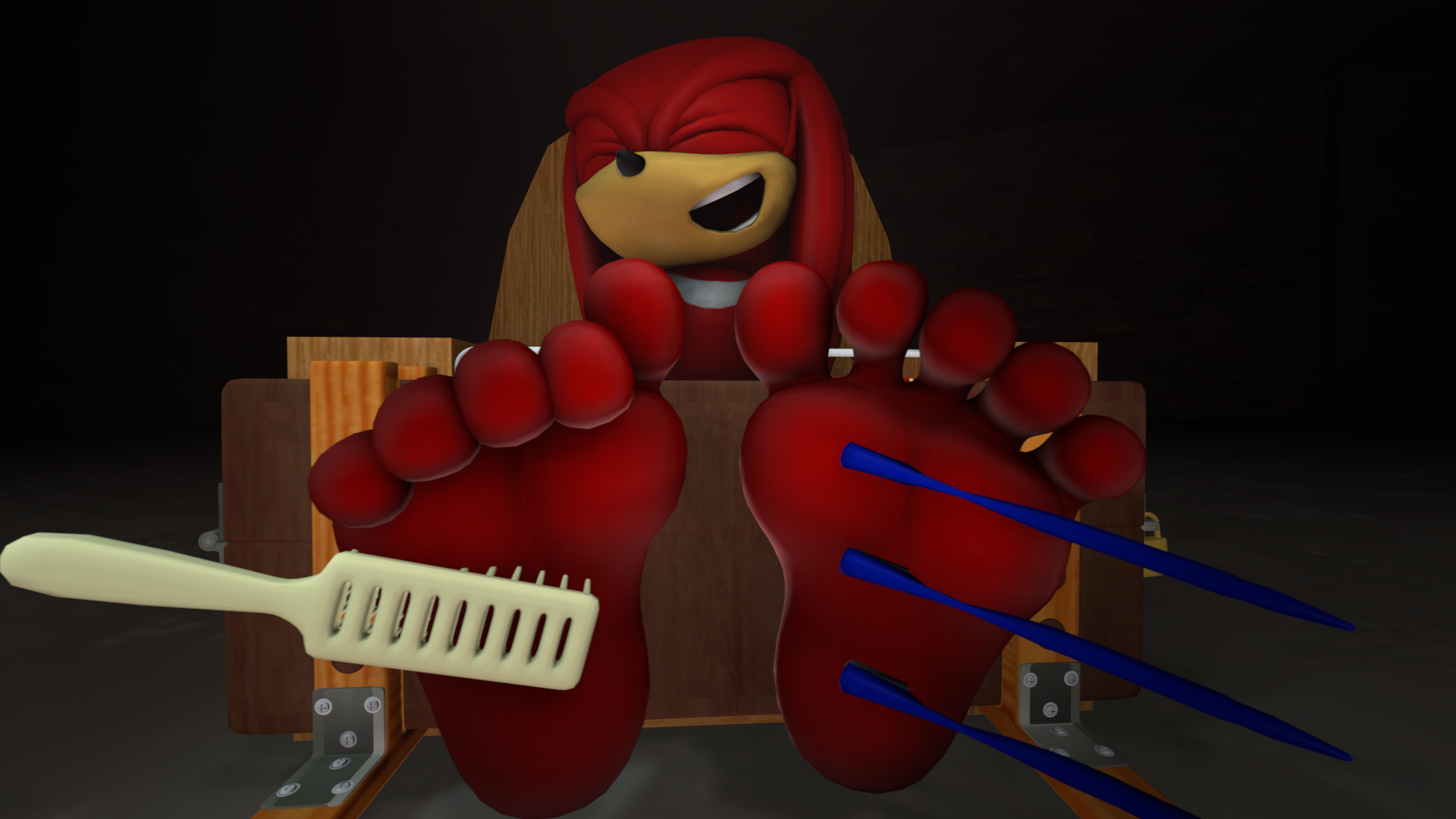 High Quality Knuckles tickled Blank Meme Template
