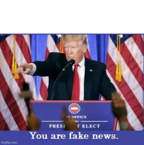 You are fake news.  | image tagged in you are fake news | made w/ Imgflip meme maker