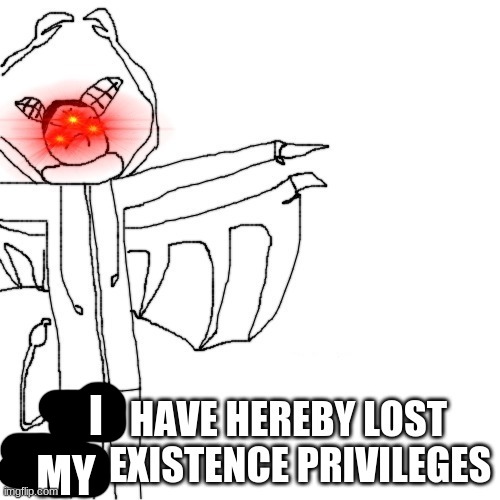 crls "YOU HAVE HEREBY LOST YOUR EXISTENCE PRIVILEGES" | I MY | image tagged in crls you have hereby lost your existence privileges | made w/ Imgflip meme maker