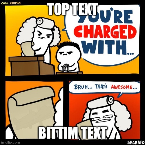 cool crimes | TOP TEXT BITTIM TEXT | image tagged in cool crimes | made w/ Imgflip meme maker