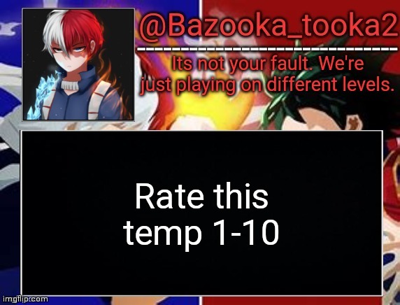 Todoroki temp | Rate this temp 1-10 | image tagged in todoroki temp | made w/ Imgflip meme maker