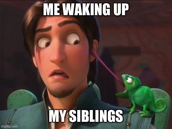 Waking up | ME WAKING UP; MY SIBLINGS | image tagged in fun | made w/ Imgflip meme maker